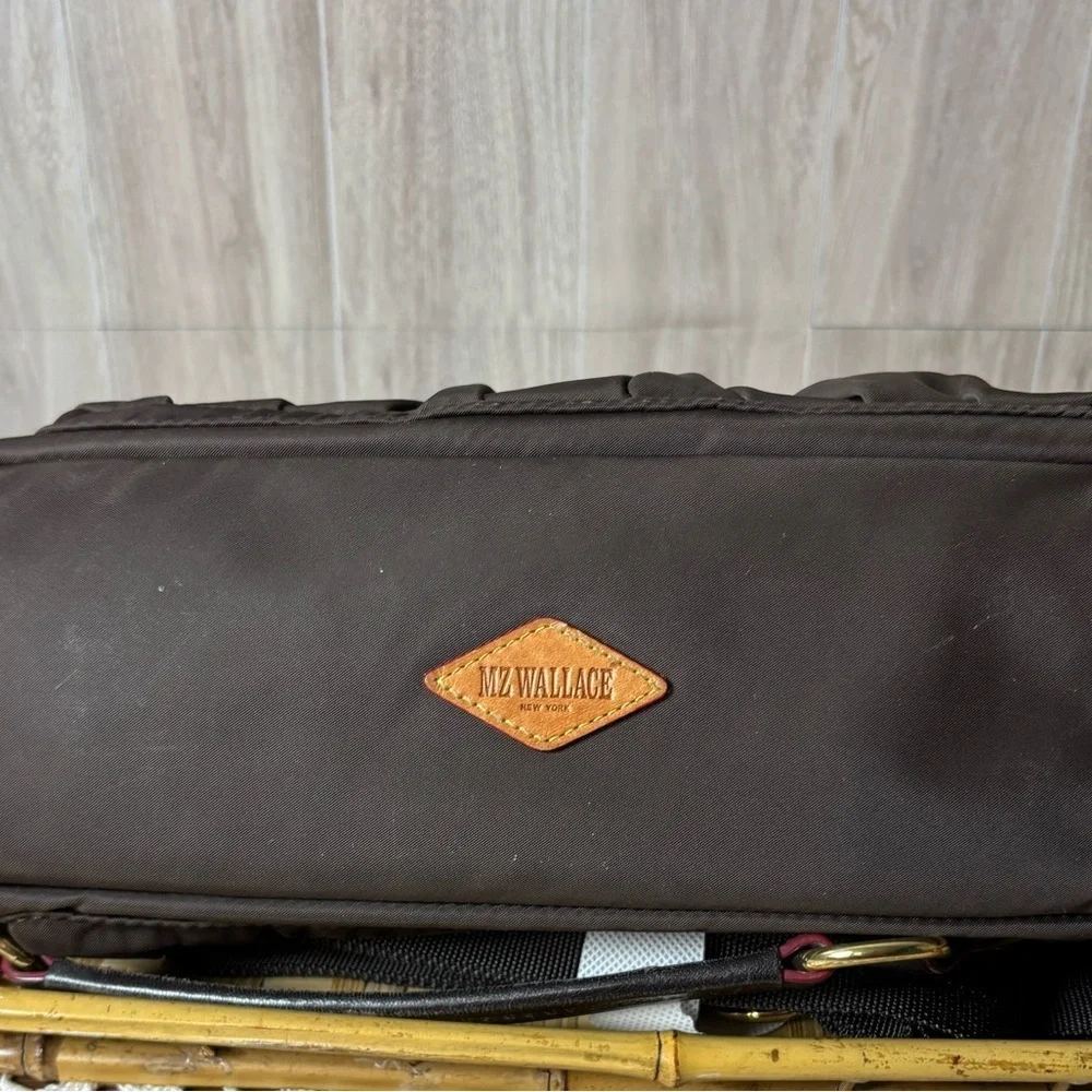 MZ Wallace Paige Nylon Chic Brown Crossbody Bag